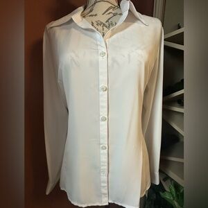 Essential professional white dress top / blouse XL